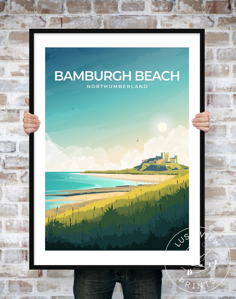 BAMBURGH BEACH - NORTHUMBERLAND - LUSH VIEW PRINTS