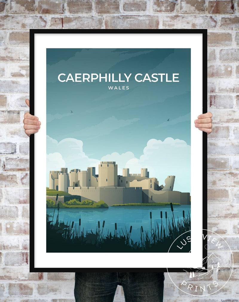 CAERPHILLY CASTLE - WALES - LUSH VIEW PRINTS