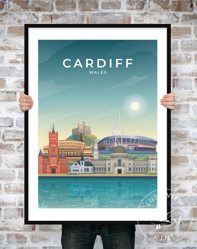 CARDIFF - WALES - LUSH VIEW PRINTS