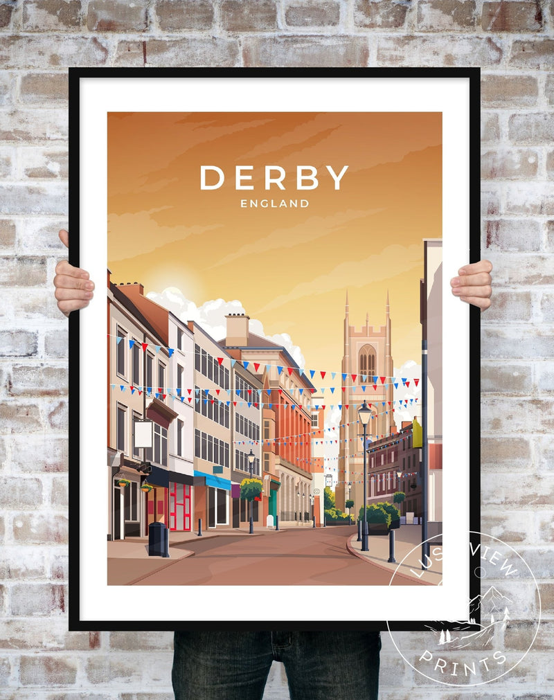 DERBY - ENGLAND - LUSH VIEW PRINTS