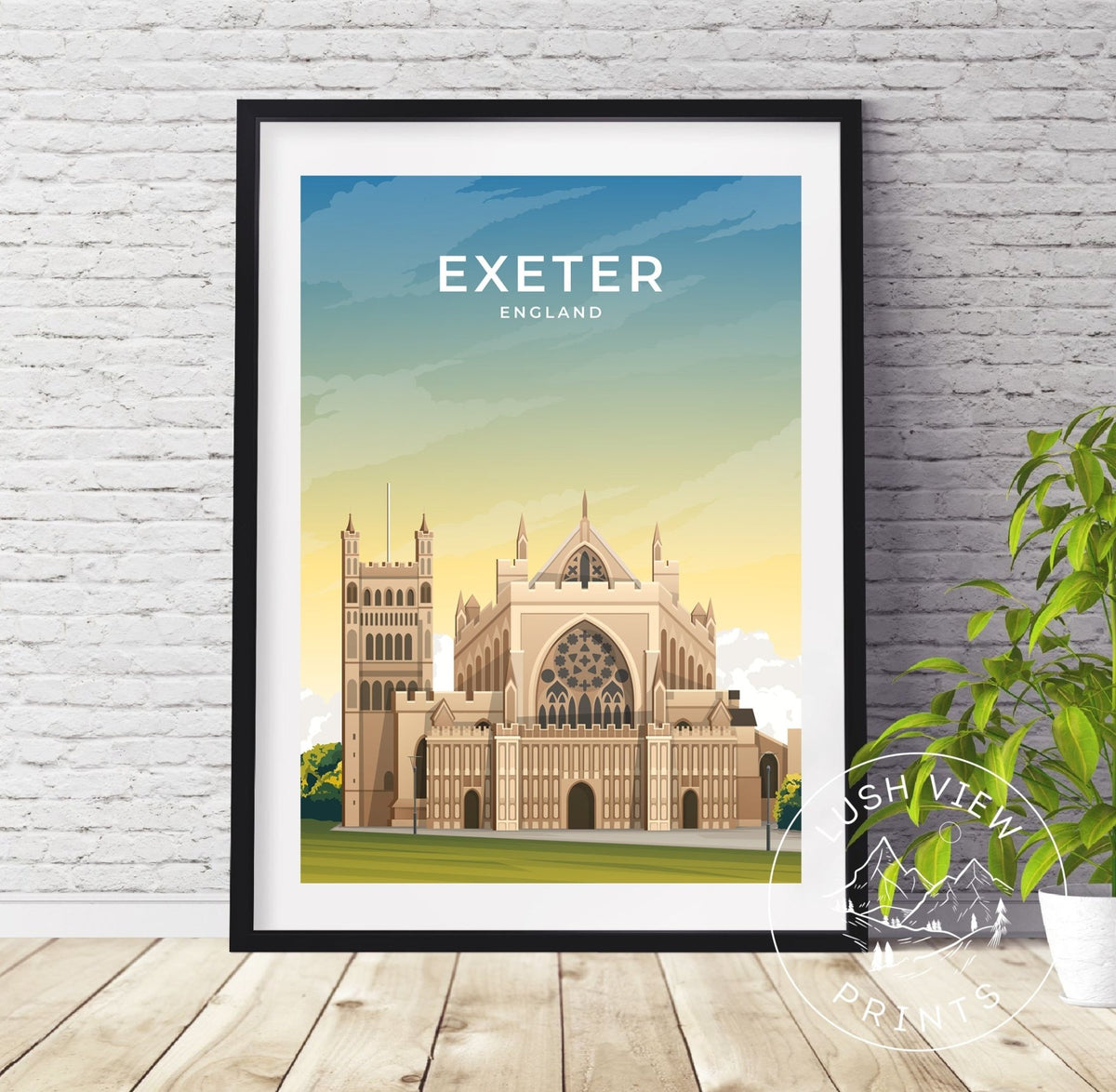 EXETER - ENGLAND - LUSH VIEW PRINTS