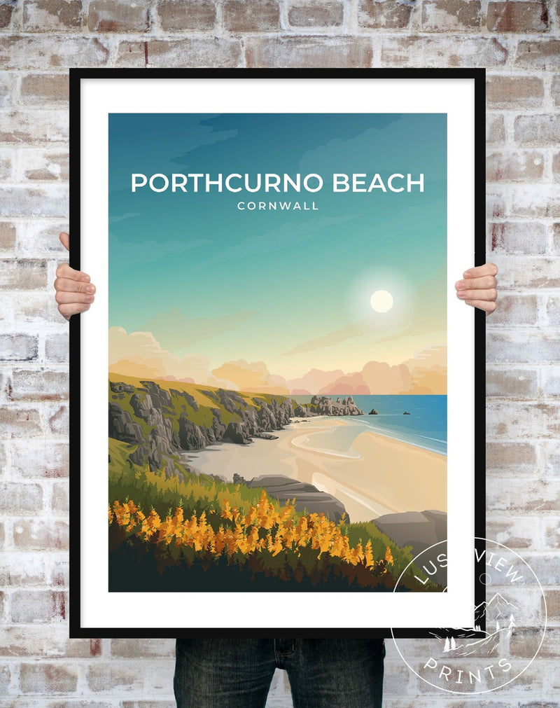 PORTHCURNO BEACH - CORNWALL - LUSH VIEW PRINTS