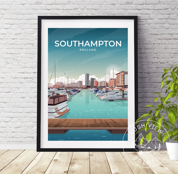 SOUTHAMPTON - ENGLAND - LUSH VIEW PRINTS