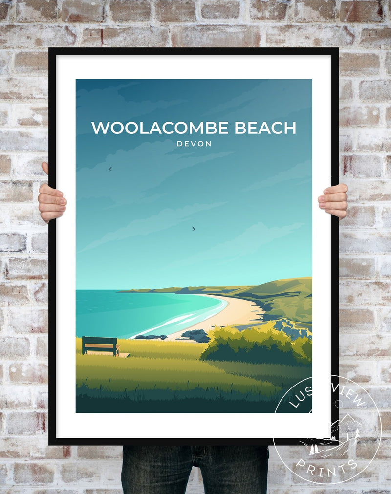 WOOLACOMBE BEACH - DEVON - LUSH VIEW PRINTS